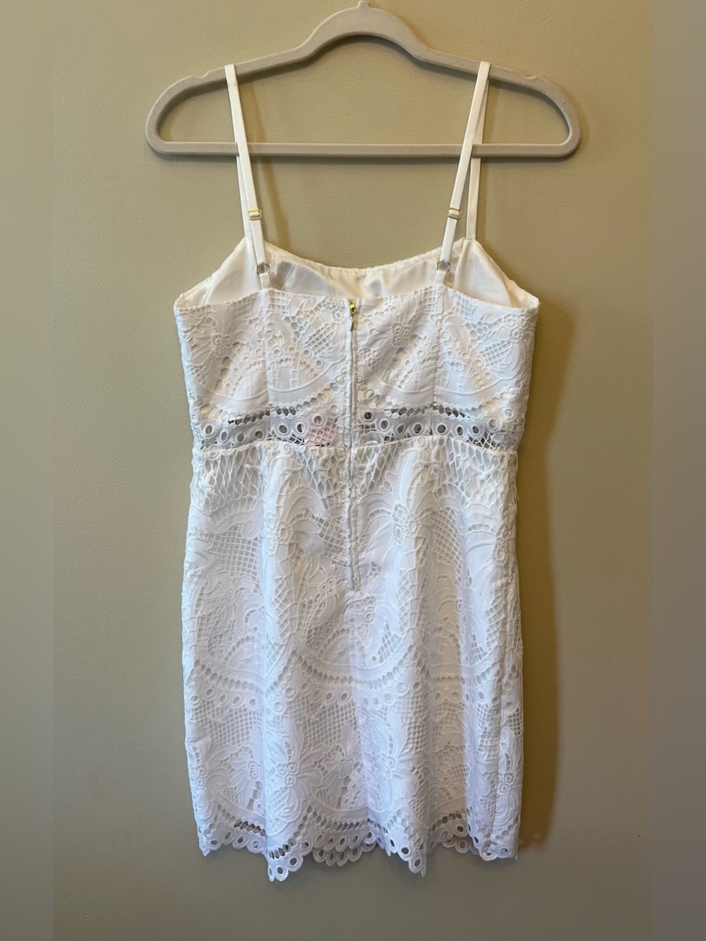 NWT $258 Lilly Pulitzer Risette Lace Dress Resort White Women's Size 4 - Picture 6 of 8